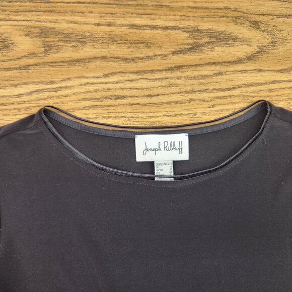 Joseph Ribkoff Black Tunic Top Size L 3/4 Sleeves, Made in Canada - Picture 5 of 7